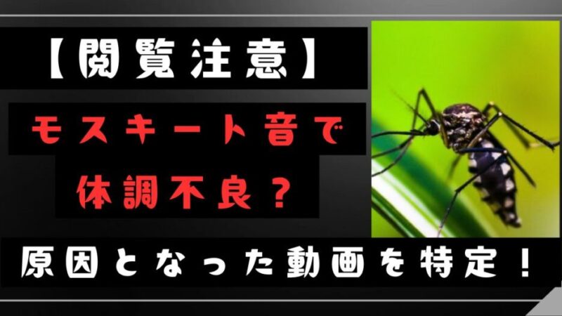 モスキート音で体調不良？原因となった動画を特定！【閲覧注意】 